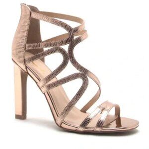 Lulus Qupid Rose Gold metallic heels NEW 5.5